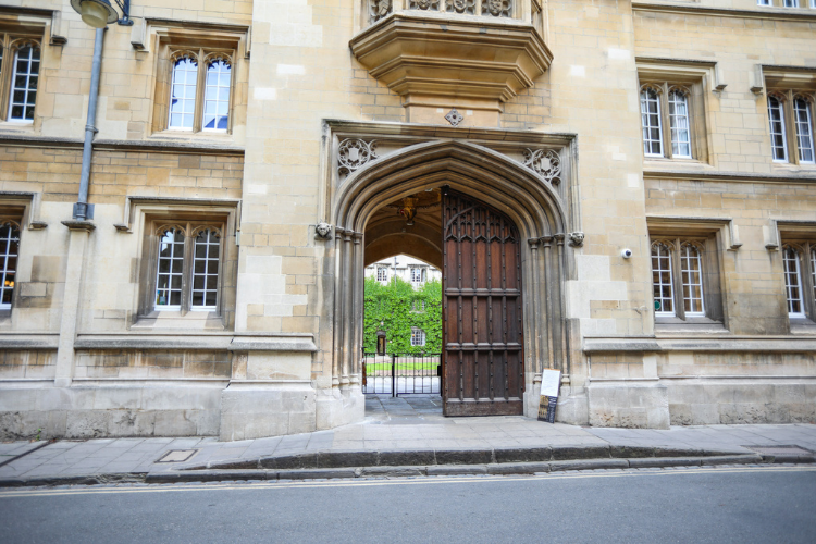The wooden doors can be left open to create a more welcoming entrance to College