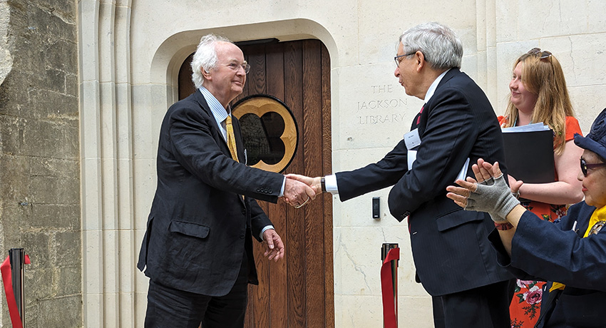 Sir Philip Pullman opens the restored library