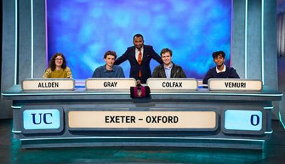 Exeter College students on University Challenge