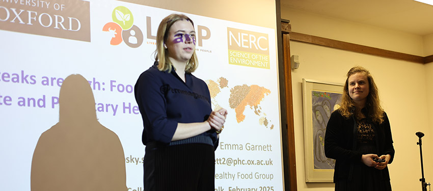 Juliet Tye welcomes Emma Garnett to Exeter College