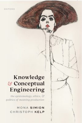 Book cover for Knowledge & Conceptual Engineering featuring a sketch-style portrait of a woman and minimalist black-and-red typography.